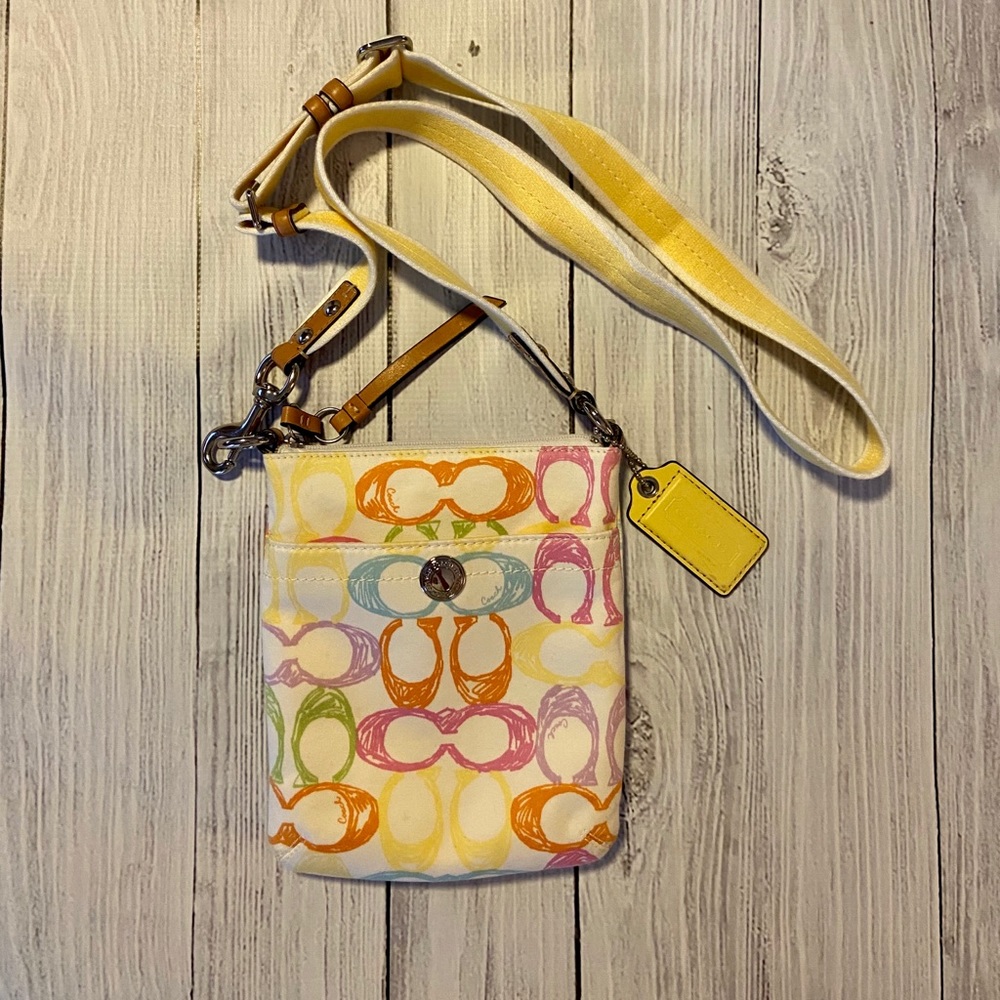 Coach Hampton Scribble Swingpack Shoulder Bag